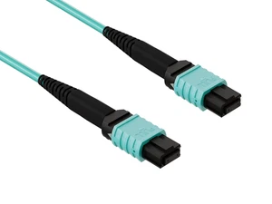 OM4 MPO/MPO Duplex 50/125 Typ B Multimode Glasfaserkabel - 10/15/20/25/30m - Bild 1 von 1
