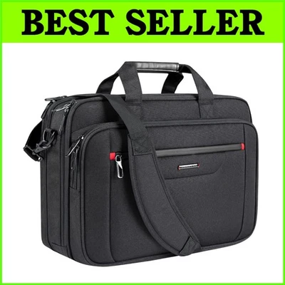17.3 Inch Expandable Laptop Messenger Bag with RFID Protection & Comfort Strap - Image 1 of 4
