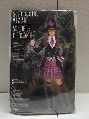 Fun World School Girl Wizard Costume!  4 Pcs Large 12-14 Sealed New! 5☆ 👀👈 - Image 1 of 4