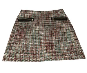 Falda Loft Talla 8 Tweed Línea A Patrón Multicolor Ropa Informal o Profesional - Imagen 1 de 13