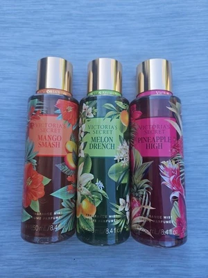 Victoria's Secret Mango Smash/Melon Drench/Pineapple High Fragrance Mists New - Image 1 of 4