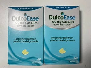 2 x 60 DulcoEase Soft Gel Stool Softener 100mg Soft Gel Capsule 120 TOTAL 09/25+ - Picture 1 of 5