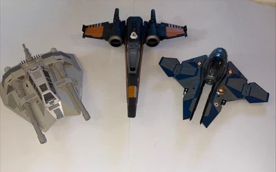 Lote de barcos Hasbro Star Wars 2010 Snowspeeder - Poe Dameron X-Wing Obi Starfighter Foto 1 de 4