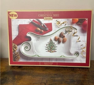 Spode Christmas Tree Schlitten Servierplatte Neu im Karton - Bild 1 von 6