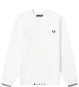 New old stock 2022 Fred Perry Snow White sweatshirt M - Picture 1 of 6