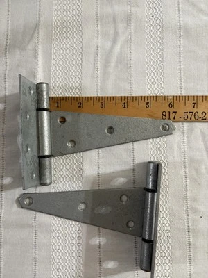 Heavy Duty T Hinges New Hardware 6 X 4 X 2 Set Two - Image 1 of 4
