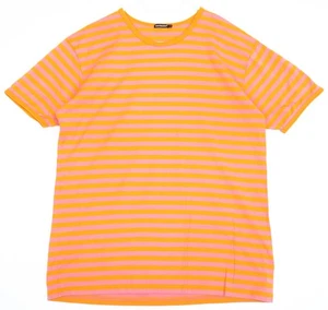Camiseta de algodón a rayas rosa y naranja Marimekko Lyhythiha talla L - Imagen 1 de 5