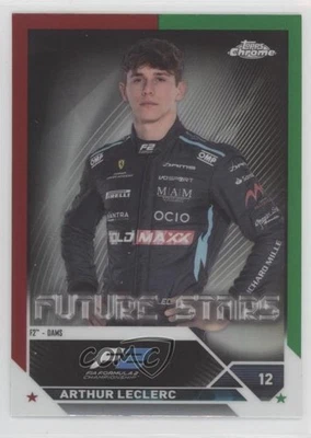 2023 Topps Chrome Formula 1 F2 Drivers Red Green Refractor Arthur Leclerc #85 - Image 1 of 2