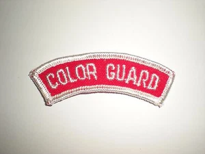 US ROTC MILITARY COLOR GUARD TAB PATCH - WHITE ON RED - Imagen 1 de 1