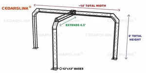 Trade Show Booth, Trusses DJ Stage 14' X 8' X 6.5' Metal Truss Triangle Trusses - Picture 1 of 1