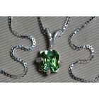 Certified Lagoon Green Tourmaline Necklace 1.10 Ct Pendant Sterling Silver To36