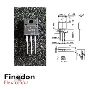 Toshiba 2SJ438 P-Channel High Speed Mosfet Transistor -60V -5A (-20A) 25W TO-220 - Picture 1 of 4