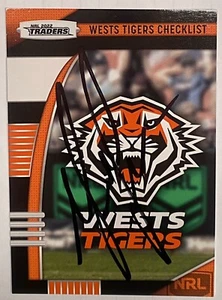 MICHAEL MAGUIRE WESTS TIGERS CHECKLIST 2022 TRADERS NRL SIGNED CARD - Picture 1 of 1