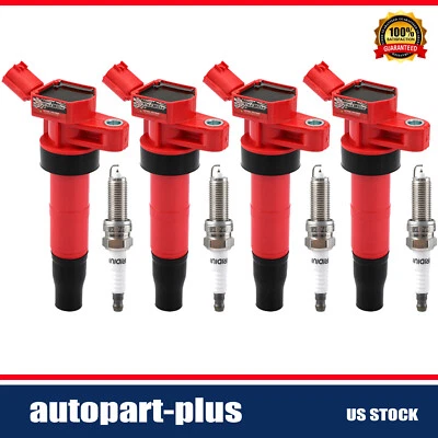Pack of 4 Spark Plug and Ignition Coil Set for 2011-2013 Kia Sorento 2.4L UF611 - Image 1 of 4
