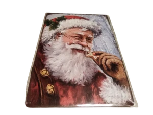 Dekoschild "Weihnachtsmann" aus Metall NEU Weihnachten Geschenk - Picture 1 of 1