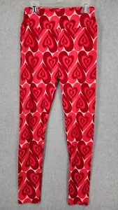 NEU LuLaRoe Kinder Leggings rot/rosa Herzen Muster Größe Einheitsgröße - Bild 1 von 7