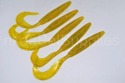 Curly Long Tail Worm 13cm Soft Quality Jelly Fishing Lures Swim Bait Jig Head - Image 1 of 4