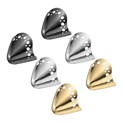 6Pcs Hollow Pointed Shoe Head Tips Cap for Shoe Protection (Gold/Silver/Black) Foto 1 de 4