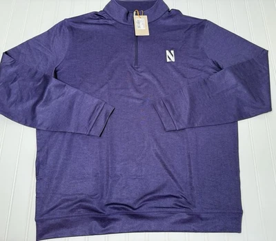 Peter Millar Northwestern Perth Performance roxo masculino grande NOVO. 983 - Imagem 1 de 4