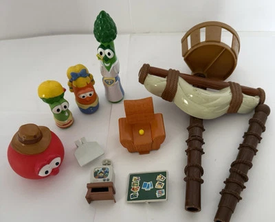 Veggie Tales Jonah Ship Figuras y Accesorios Gran Lote De 11 Piezas Desde 2002 Foto 1 de 4