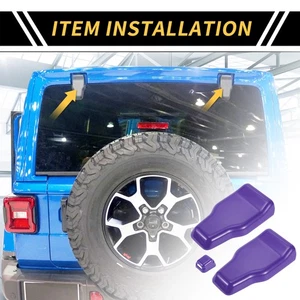 Bisagra de ventana de puerta trasera limpiaparabrisas de lluvia cubierta embellecedor para Jeep púrpura 1 juego - Imagen 1 de 6