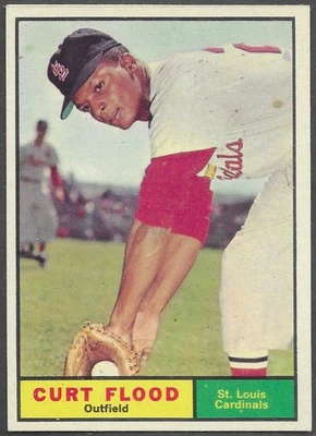 1961 TOPPS BASEBALL #438, Curt Flood, NM-MT--AWESOME! - Image 1 of 2