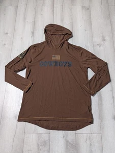 Nike Dallas Cowboys Hoodie Mens Size Large SALUTE TO SERVICE Brown Dri Fit NFL - Picture 1 of 11