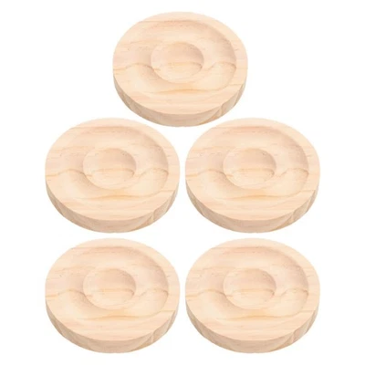 Bandeja de cuentas de madera para exhibición de joyas de 5 piezas Foto 1 de 4