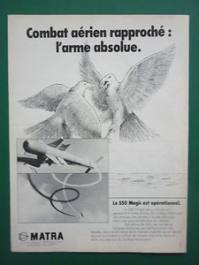 6/1977 PUB MATRA VELIZY MAGIC 550 AIR TO AIR MISSILE ORIGINAL FRENCH AD - Picture 1 of 1