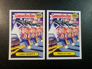 Back to the Future Spoof Michael J Fox Spielberg Garbage Pail Kids 2 Card Set