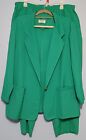 Alfred Dunner Womens Green 2 Piece Pantsuit Size 40 Casual/ Business/Formal