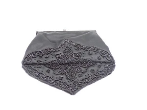 Borsa/frittura da sera vintage SASHA in raso nero e perline - Foto 1 di 5