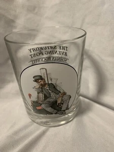 Asleep on the Job - NORMAN ROCKWELL - Glass 12 oz - The Saturday Evening Post - Picture 1 of 3