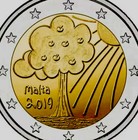 Malta 🇲🇹 Coin 2€ Euro 2019 nvironment Nature Tree UNC Sun shunshine Farming