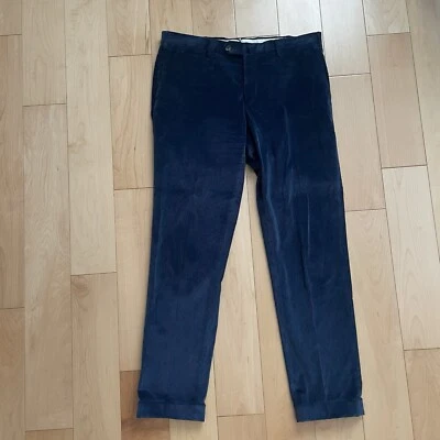PT Torino Navy Blue Cotton Cashmere Corduroy Pants Mens (Italy 52) US 36 $425 - Image 1 of 4