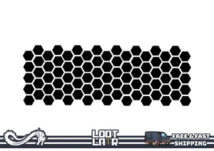 HEXAGON STRIPS 108x300mm Stickers Decals Motorcycle Tank Car Bike - Picture 1 of 4