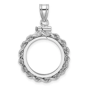 1/10 oz American Eagle Screw Top Coin Bezel with Petite Rope Border - Picture 1 of 7