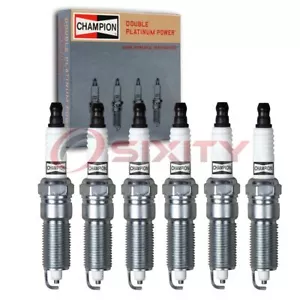6 pc Champion Double Platinum Spark Plugs for 2001-2010 Chrysler Town & gh - Picture 1 of 5