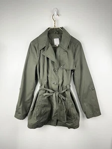 S. OLIVER Sz 40 Utility Jacket Cotton Military Green Waist Tie Pockets Outdoor - Picture 1 of 9