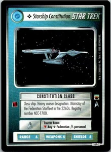 Star Trek The Trouble With Tribbles CCG Common Card #107C Starship Constitution  - Picture 1 of 1