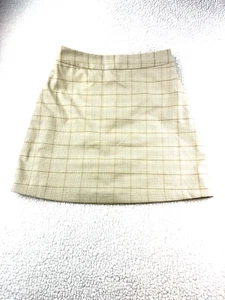 The Limited Pencil Skirt Size 8 Knee Length Plaid Tan Beige Lined Very Good - Picture 1 of 9