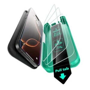 3 Pack 9H+ Glass for Screen Protector, [Military Grade iPhone 16 Pro Max - Picture 1 of 7