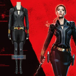 Black Widow Natasha Romanoff Cosplay Costume Jumpsuit Women Full Set Outfits - Picture 1 of 12