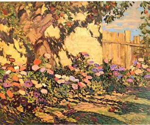 J.E.H MacDonald Asters and Apples Landscape Original Art Print Book Plate 15 - Picture 1 of 3