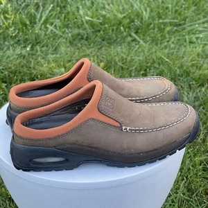 Cole Haan Clogs Womens 7 B Brown Nubuck Leather Air Soles Slip On Mules Shoes - Picture 1 of 13