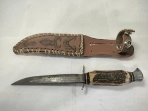 Vintage Charles Craft Solingen Germany Hunting Knife With Sheath Charlescraft - Picture 1 of 6