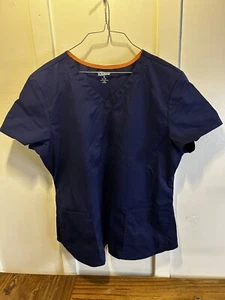 Scrubstar Navy Blue Indigo Scrub Top Women’s XL - Picture 1 of 5