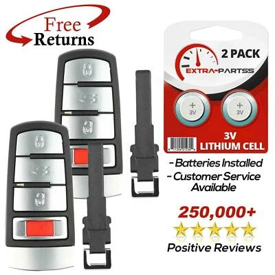 2 For 2006-2011 Volkswagen Passat Smart Prox Car Remote Key Fob NBG009066T Foto 1 de 4