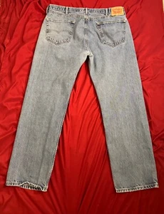 Levis 505 Jeans Men Sz 40X32 Blue Denim Medium Wash Red Tab Regular Fit VTG Y2K - Picture 1 of 7