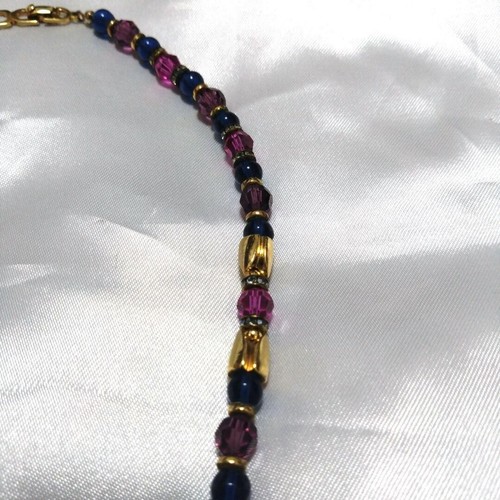 Collana Christian Dior Pietra Perline Multicolore Vintage Usata